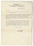 Franklin D. Roosevelt Letter Signed From 1928 Regarding Teaching Children at Warm Springs